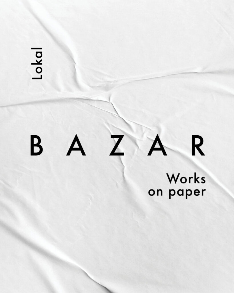 For three consecutive weekends we will host an event that we hope will spark your festive spirit and thoughtful gift-giving. Lokal Bazar: Works on Paper brings together a curated selection of artists’ drawings, paintings and prints on paper.